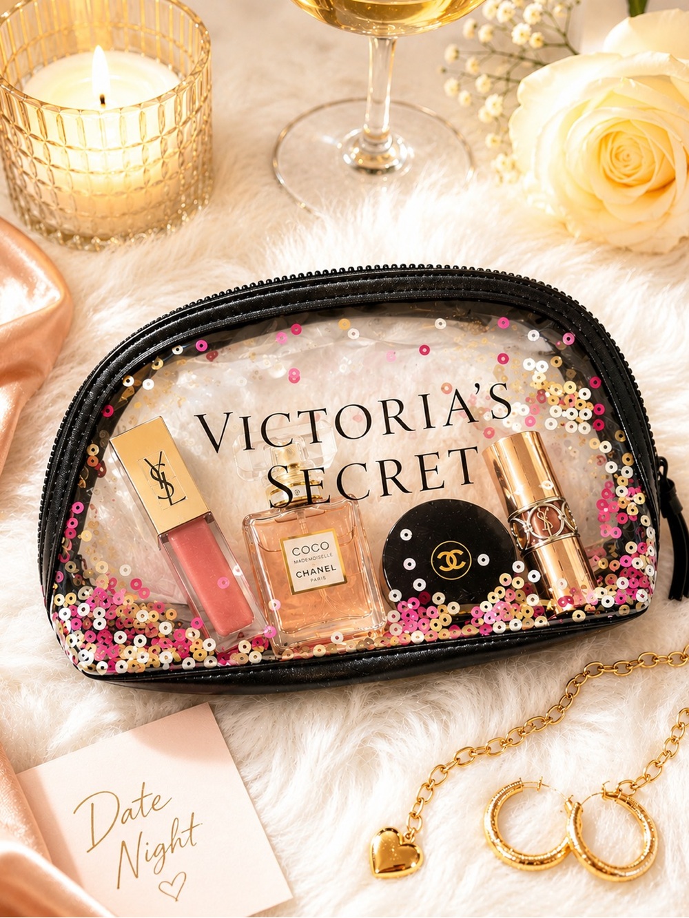 VS CLEAR SPARKLE BAG